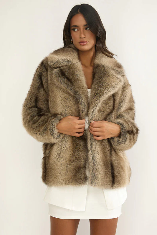 LASLI FAUX FUR COAT