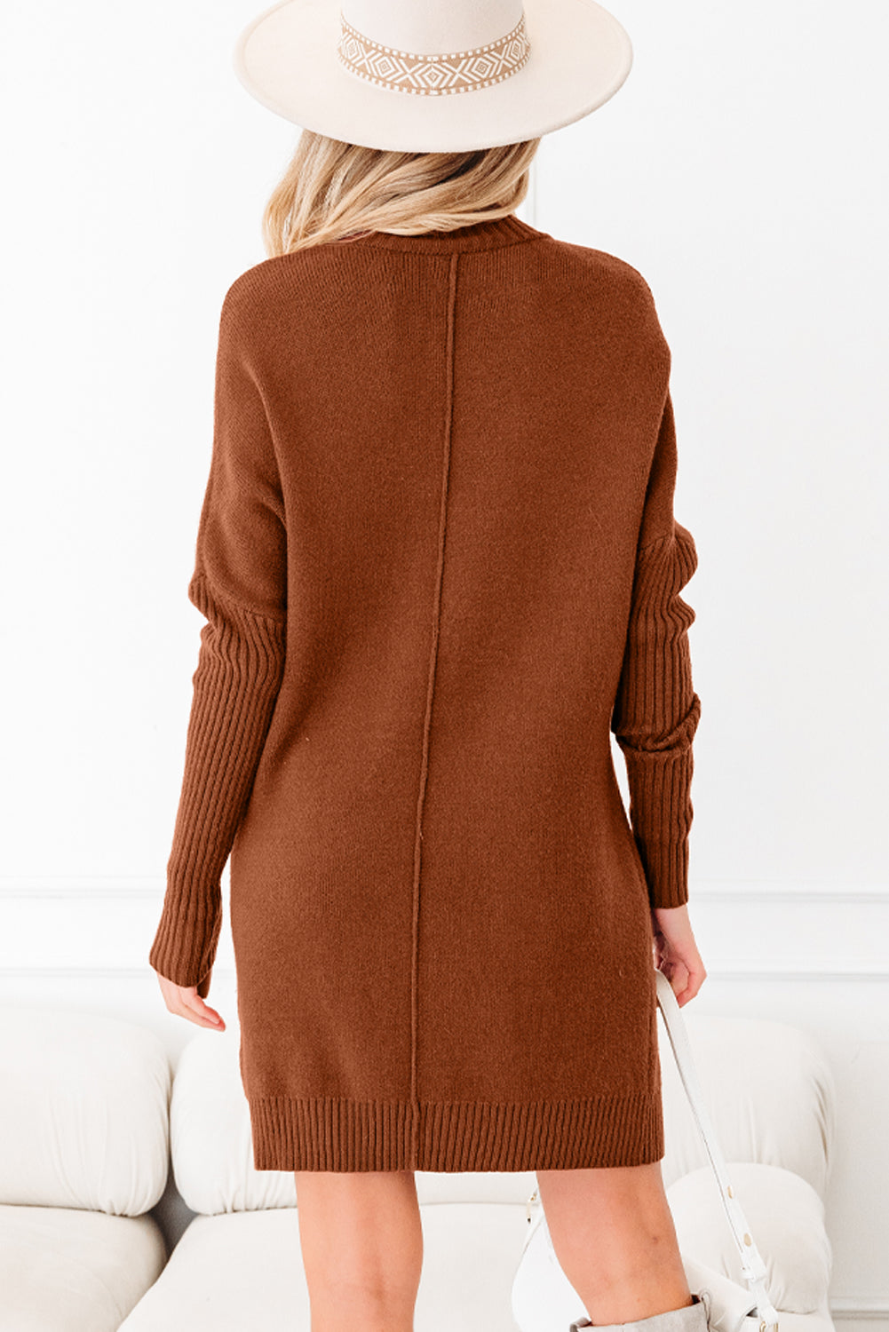Neck Sweater Dress