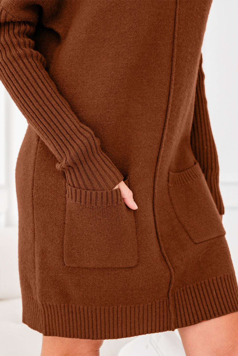 Neck Sweater Dress